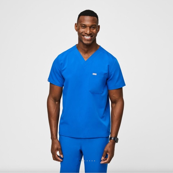 Figs Other - FIGS Leon Three-Pocket Scrub Top Men’s Royal Blue Large